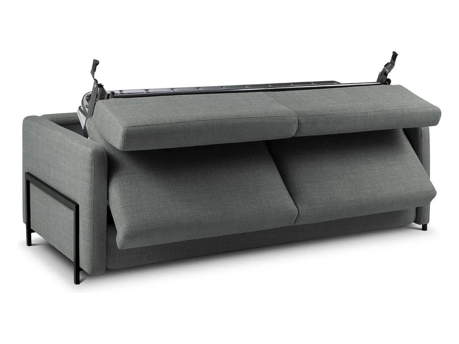 Sofá|CXL by Christian Lacroix - Sofá-cama "Yanis" 3 lugares em tecido estrutural cinza - 202x102x80cm Cinzento