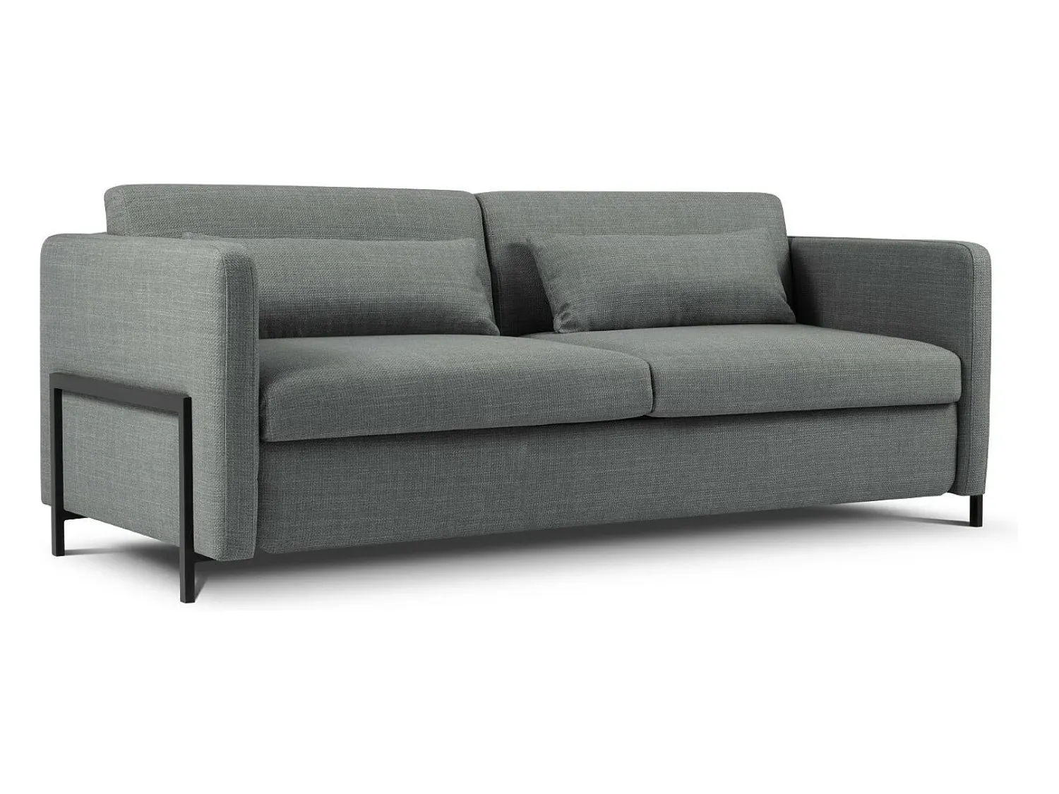Sofá|CXL by Christian Lacroix - Sofá-cama "Yanis" 3 lugares em tecido estrutural cinza - 202x102x80cm Cinzento