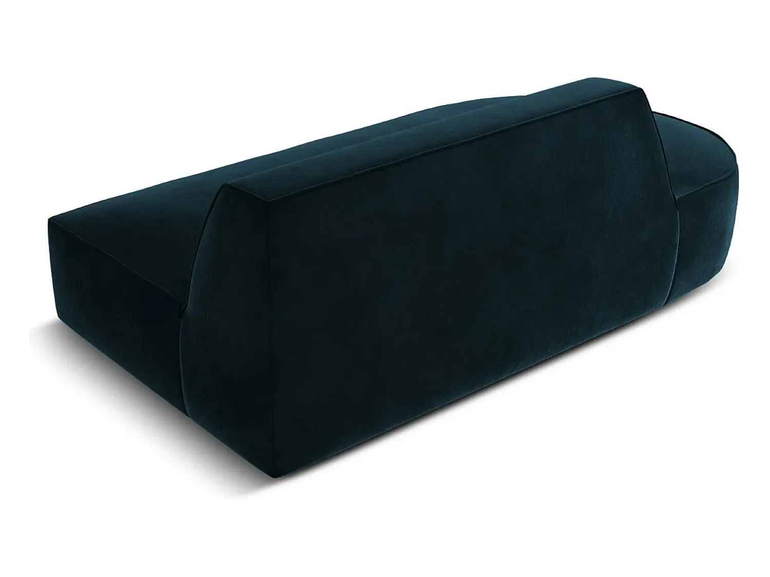 CXL by Christian Lacroix - Sofá modular virado para a esquerda "Charles" 2 lugares em veludo petróleo escuro - 181x93x69cm^ Sofá