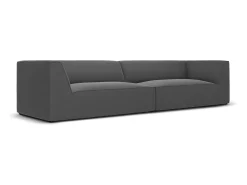 CXL by Christian Lacroix - Sofá "Charles" 4 lugares em veludo cinza escuro - 302x93x69cm^ Sofá