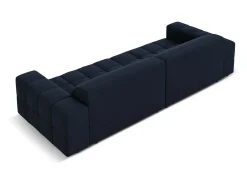 Online CXL by Christian Lacroix - Sofá "Luc" 4 lugares em veludo - 244x102x70cm Azul escuro