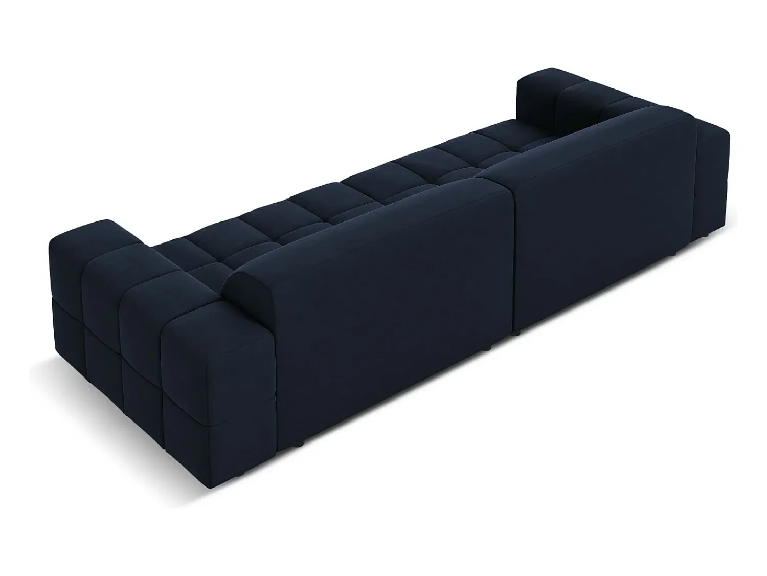 Online CXL by Christian Lacroix - Sofá "Luc" 4 lugares em veludo - 244x102x70cm Azul escuro