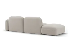 Sofá*CXL by Christian Lacroix - Sofá modular virado para a esquerda "Lucien" 3 lugares em veludo claro - 295x90x70cm Bege