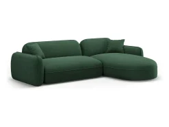 Sofá*CXL by Christian Lacroix - Sofá modular de canto direito "Lucien" 4 lugares em veludo - 275x165x70cm Verde