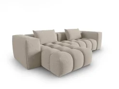Hot CXL by Christian Lacroix - Sofá modular de canto esquerdo "Lorella" 3 lugares em tecido estrutural areia - 260x145x70cm Camel