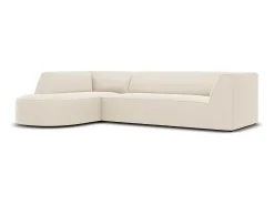 Sofá*CXL by Christian Lacroix - Sofá de canto esquerdo "Charles" 4 lugares em veludo - 273x180x69cm Bege