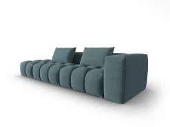 Clearance CXL by Christian Lacroix - Sofá modular virado para a esquerda "Lorella" 3 lugares em tecido estrutural - 265x85x70cm Azul claro