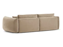 CXL by Christian Lacroix - Sofá modular "Maurie" 4 lugares em veludo amêndoa - 264x107x90cm^ Sofá