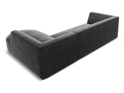 CXL by Christian Lacroix - Sofá de canto direito "Charles" 4 lugares em veludo cinza escuro - 273x180x69cm^ Sofá