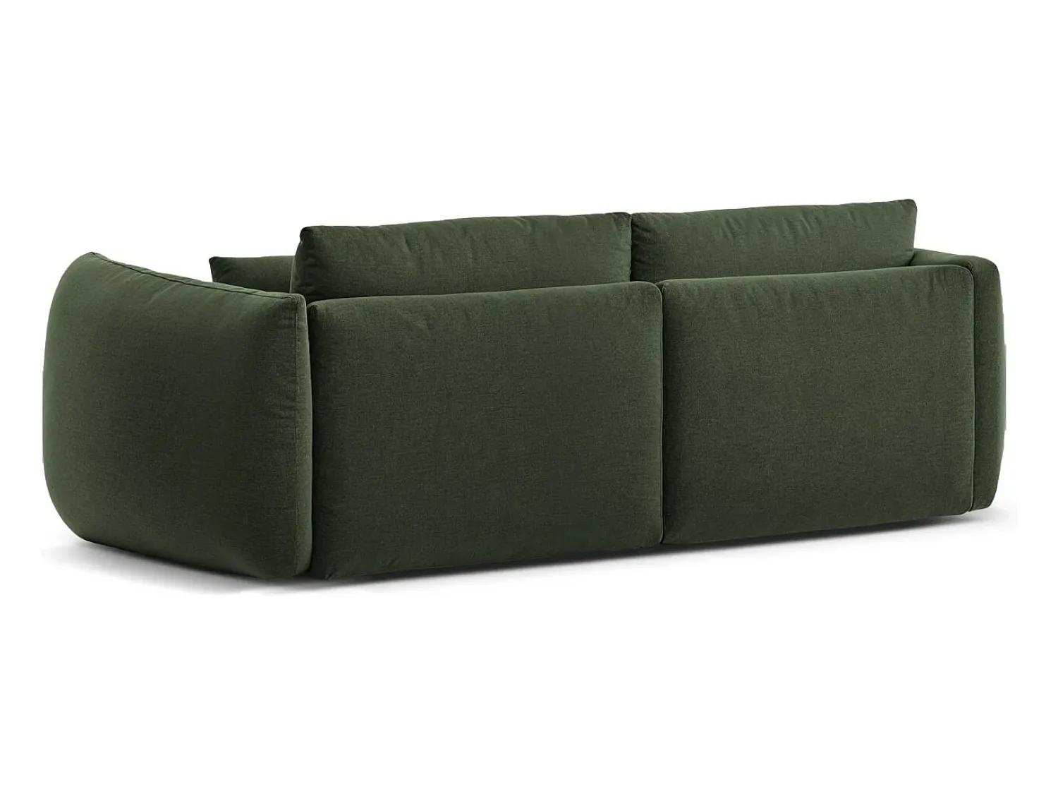 CXL by Christian Lacroix - Sofá modular "Maurie" 3 lugares em tecido chenille musgo - 224x107x90cm^ Sofá