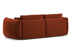 Sofá*CXL by Christian Lacroix - Sofá modular "Maurie" 3 lugares em veludo castanho-avermelhado - 224x107x90cm Bronze
