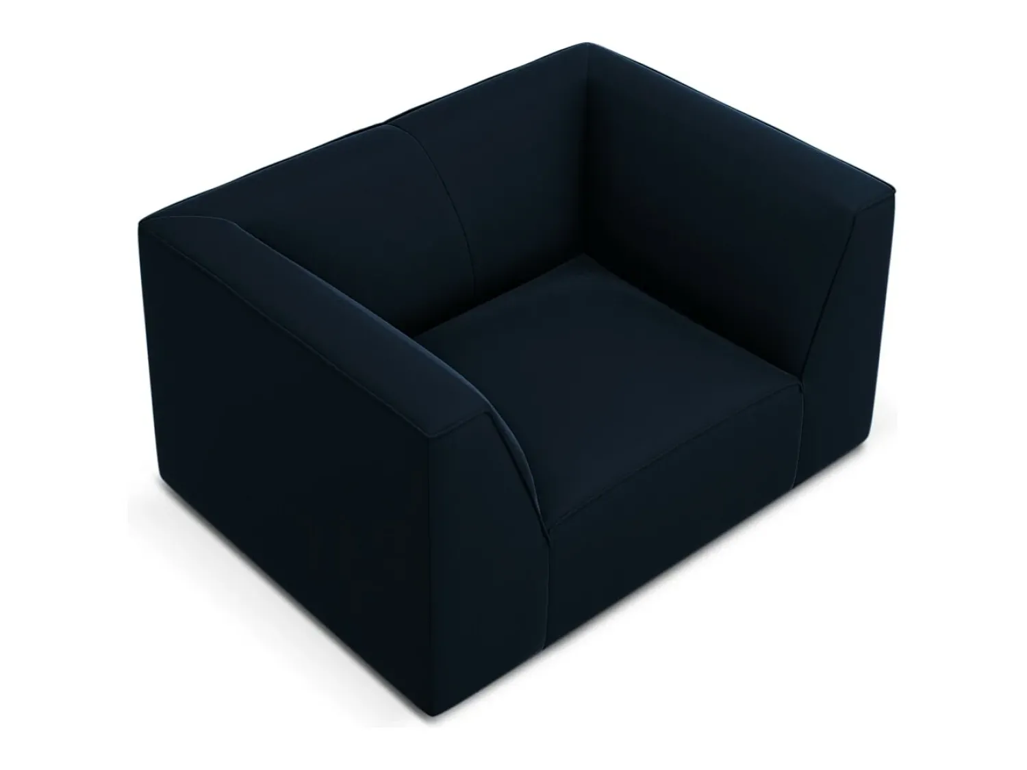 Poltrona*CXL by Christian Lacroix - Poltrona "Charles" em veludo - 120x92x69cm Azul escuro