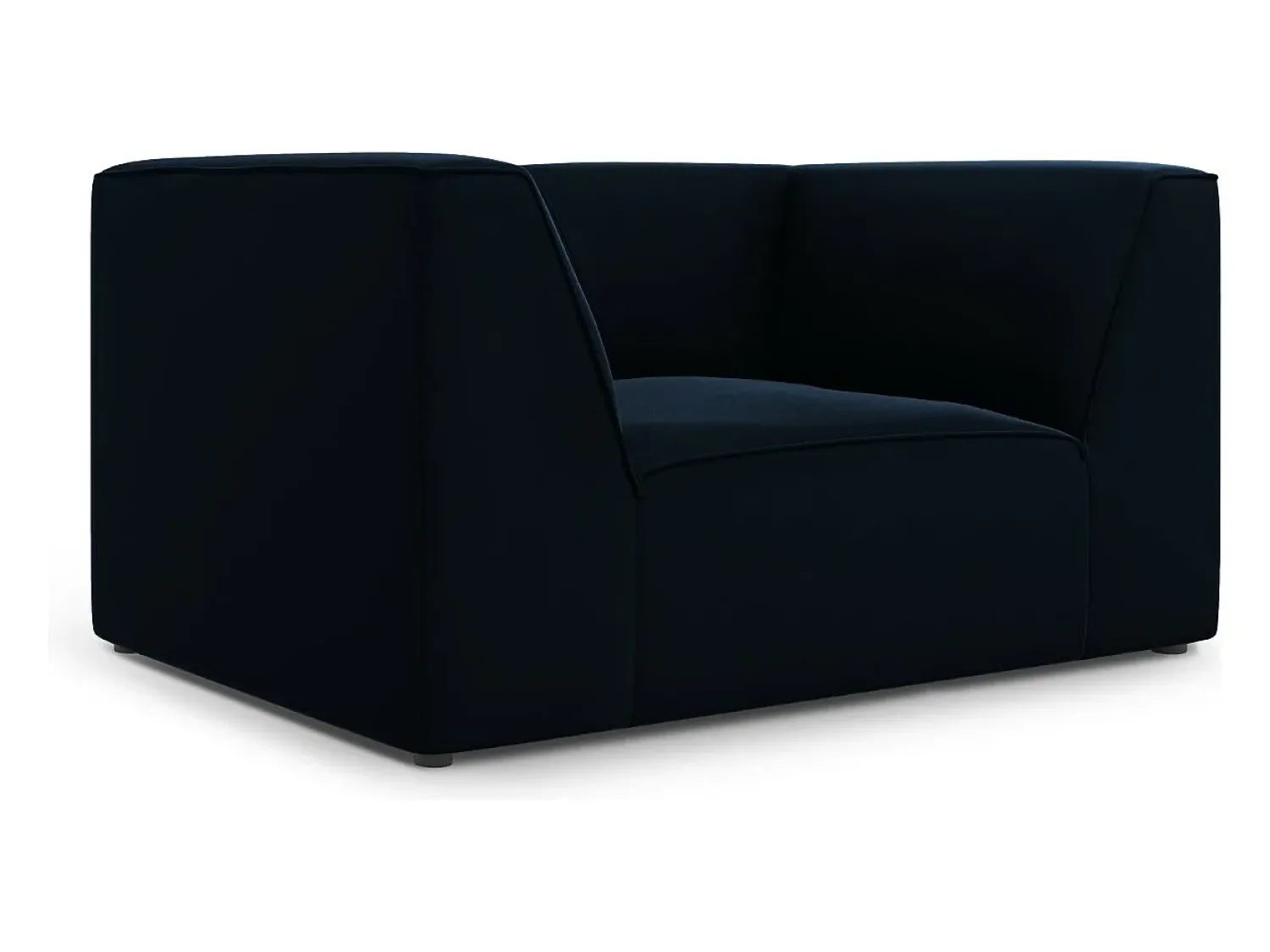 Poltrona*CXL by Christian Lacroix - Poltrona "Charles" em veludo - 120x92x69cm Azul escuro