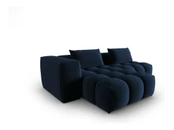 Sofá|CXL by Christian Lacroix - Sofá modular de canto esquerdo "Lorella" 3 lugares em veludo azul real - 205x145x70cm Azul escuro