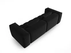 Sofá*CXL by Christian Lacroix - Sofá modular "Lorella" 3 lugares em veludo - 230x85x70cm Preto