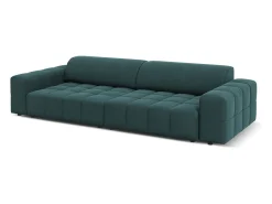 Sofá|CXL by Christian Lacroix - Sofá "Luc" 4 lugares em veludo petróleo - 244x102x70cm Verde esmeralda