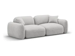CXL by Christian Lacroix - Sofá modular "Lucien" 3 lugares em veludo cinza claro - 230x90x70cm Cinzento claro