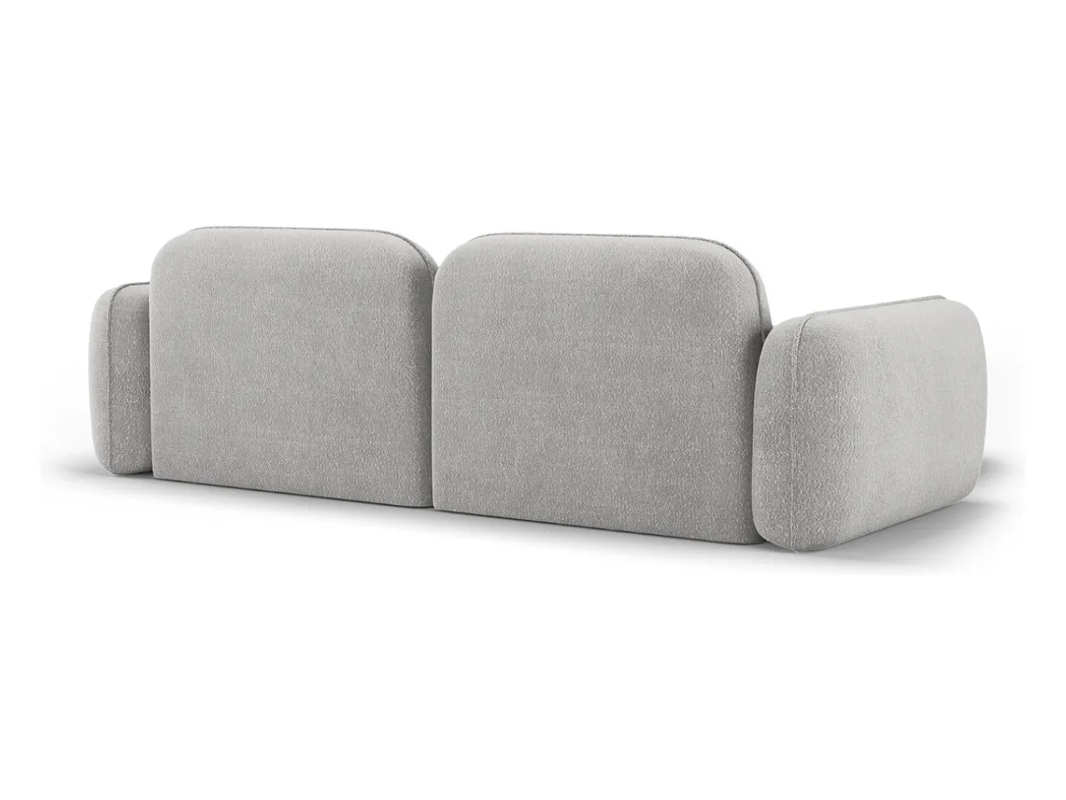 Sofá*CXL by Christian Lacroix - Sofá modular de canto esquerdo "Lucien" 3 lugares em veludo cinza claro - 230x165x70cm Cinzento claro