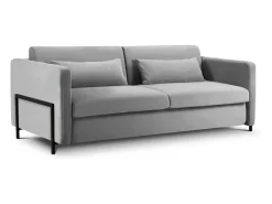 Sofá|CXL by Christian Lacroix - Sofá-cama "Yanis" 3 lugares em veludo cinza - 202x102x80cm Cinzento