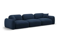Sofá|CXL by Christian Lacroix - Sofá modular "Lucien" 4 lugares em veludo - 320x90x70cm Azul escuro