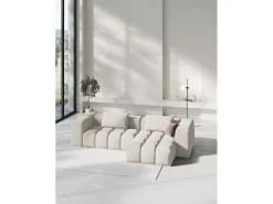 CXL by Christian Lacroix - Sofá modular de canto direito "Lorella" 3 lugares em tecido estrutural - 260x145x70cm^ Sofá