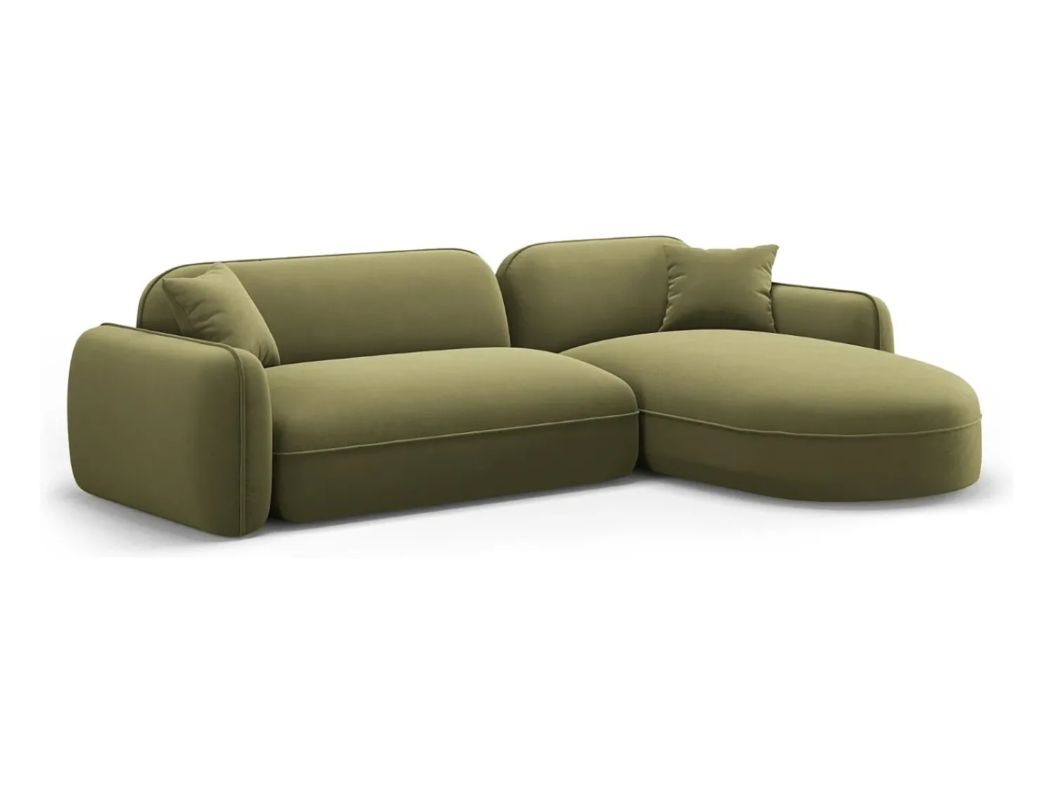 CXL by Christian Lacroix - Sofá modular de canto direito "Lucien" 4 lugares em veludo - 275x165x70cm^ Sofá