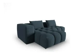 Sofá|CXL by Christian Lacroix - Sofá modular de canto esquerdo "Lorella" 3 lugares em tecido estrutural - 205x145x70cm Azul escuro