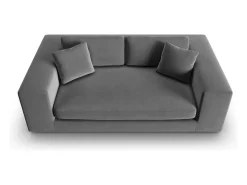 CXL by Christian Lacroix - Sofá "Tendance" 3 lugares em veludo cinza - 220x122x72cm^ Sofá