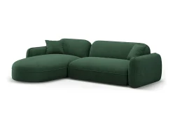 Sofá|CXL by Christian Lacroix - Sofá modular de canto esquerdo "Lucien" 4 lugares em veludo - 275x165x70cm Verde