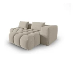 Sofá|CXL by Christian Lacroix - Sofá modular de canto direito "Lorella" 3 lugares em tecido estrutural areia - 205x145x70cm Camel