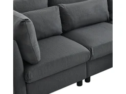 Hot KOMHTOM Design moderno, mobiliário estofado, sofá de 3 lugares, sofá de canto em forma de L com apoio para os pés, Cinzento