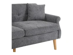 Sofá|KOMHTOM Design moderno, móveis estofados, sofá duplo, sofá estofado com almofadas grossas, Cinzento