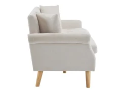 Sofá*KOMHTOM Design moderno, móveis estofados, sofá duplo, sofá estofado com almofadas grossas, Bege