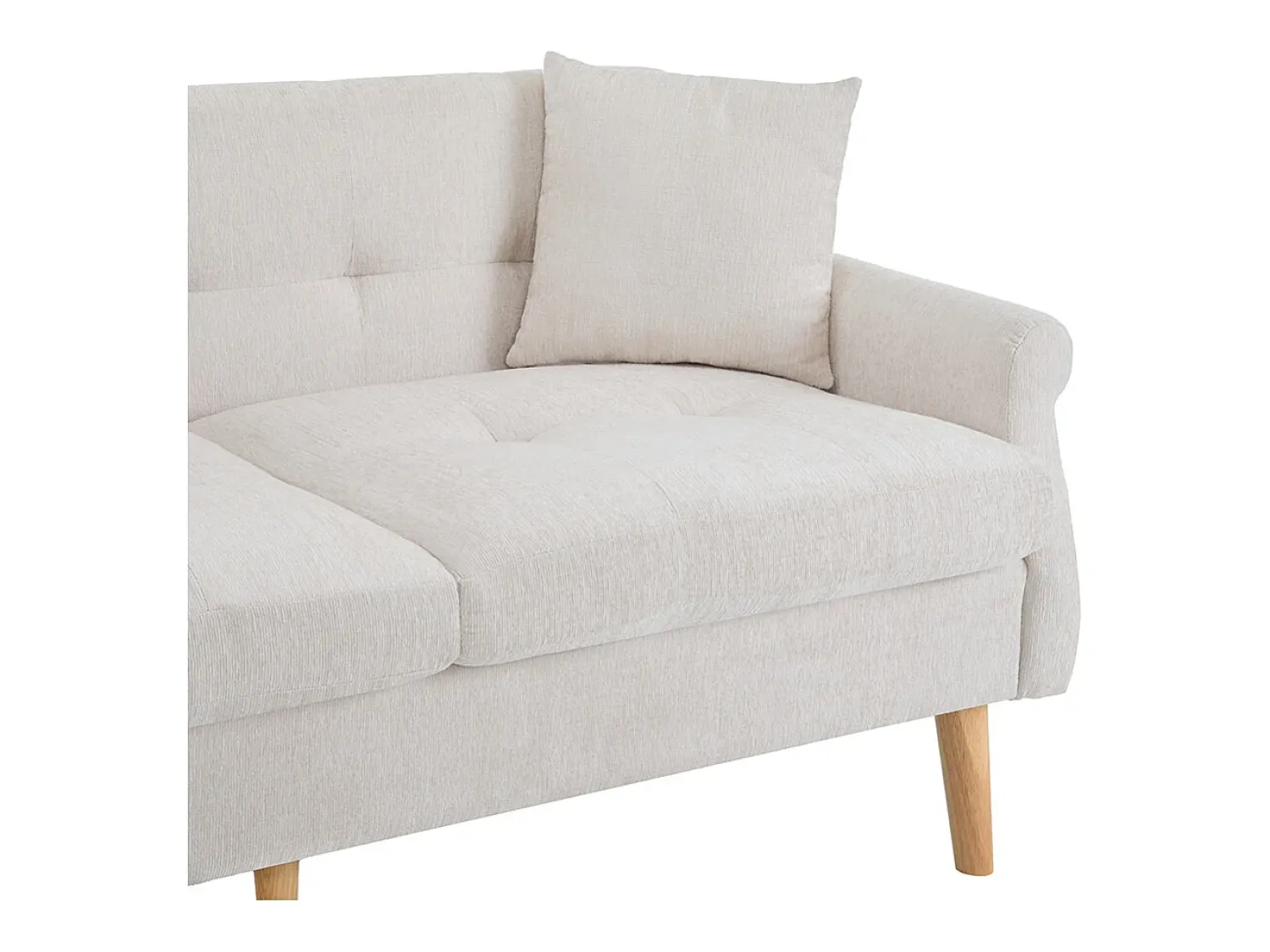 Sofá*KOMHTOM Design moderno, móveis estofados, sofá duplo, sofá estofado com almofadas grossas, Bege