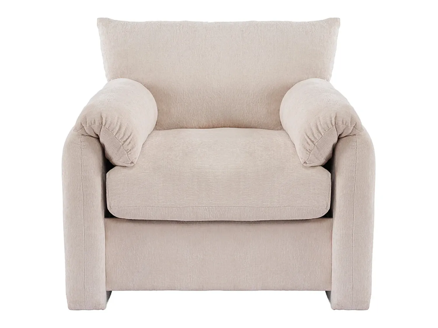 Poltrona*KOMHTOM Design moderno, tecido chenille, poltrona de grandes dimensões, cadeira decorativa, sofá individual, Bege