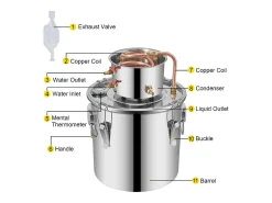 Destilador de Álcool SucceBuy, 36 L, Fabricação de Whisky, Bomba de Água, para Organizar Reuniões Familiares e Festividades Festivas^ Acessório Vinho E Bar