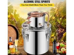 Acessório Vinho E Bar* Destilador de Álcool SucceBuy 12.5 L, Kit Moonshine Still, Destilaria de Whisky com Bomba d'Água Prateado
