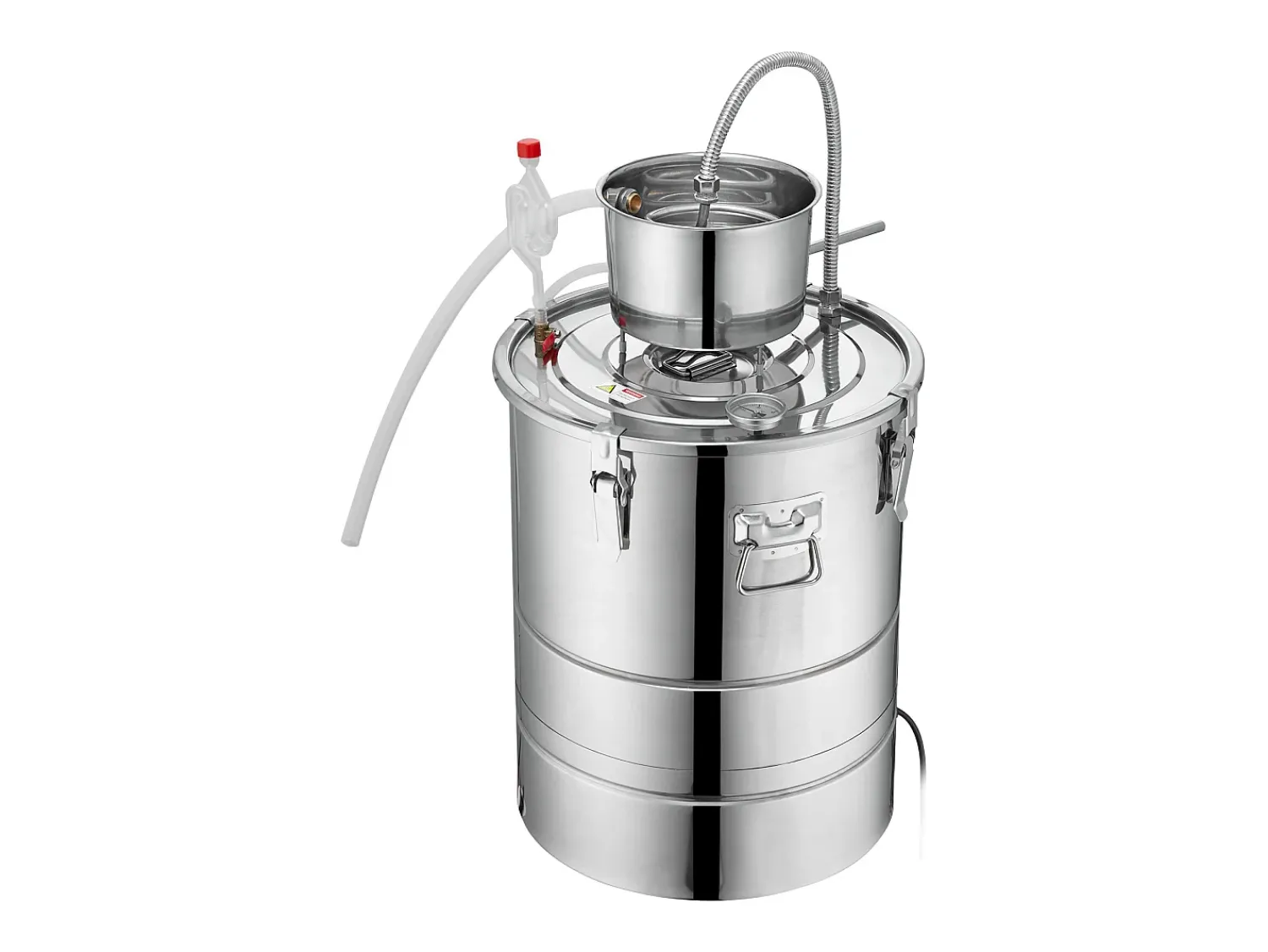 Online Destilador de Álcool SucceBuy, 49 L, com Tanque Thumper e Bomba de Água, Destilação Eficaz para Casa e Artesanato Prateado
