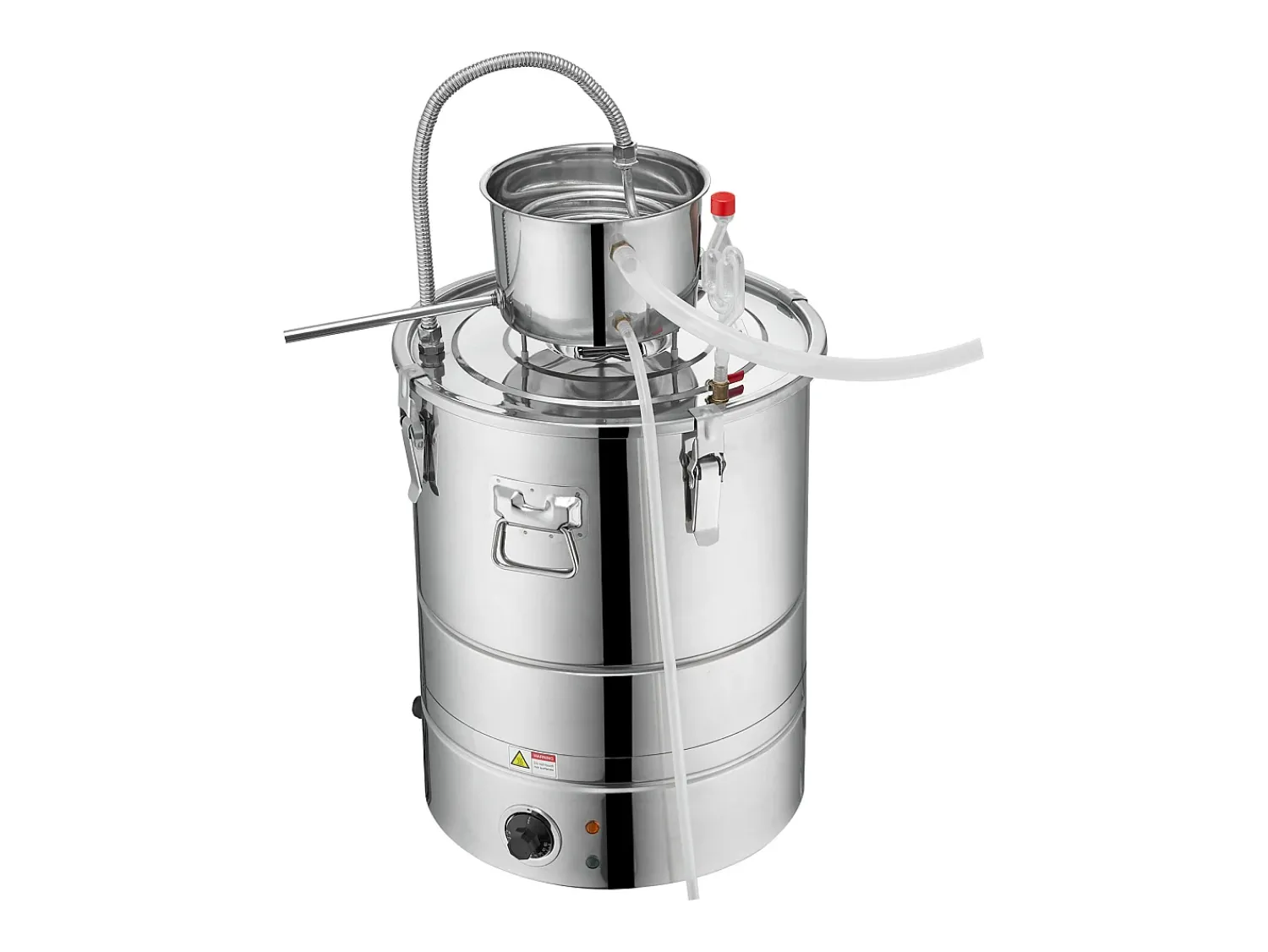 Online Destilador de Álcool SucceBuy, 49 L, com Tanque Thumper e Bomba de Água, Destilação Eficaz para Casa e Artesanato Prateado