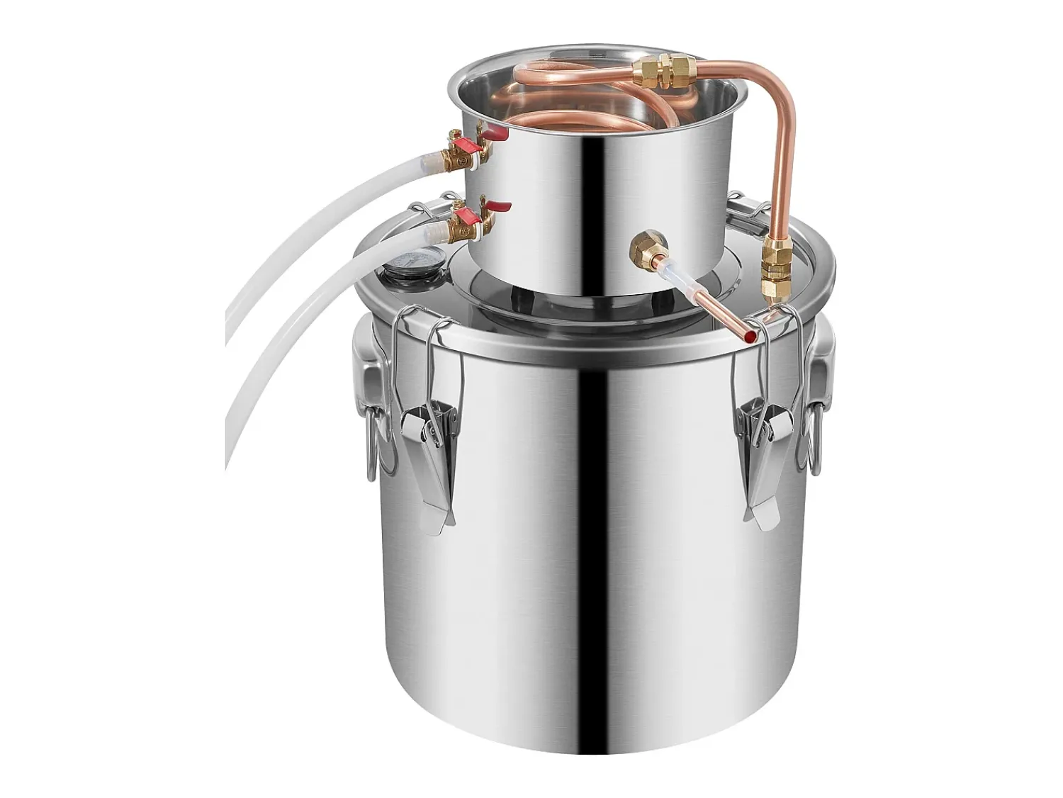 Acessório Vinho E Bar| Destilador de Álcool SucceBuy 17 L, Moonshine Still em Aço Inoxidável, Kit de Cerveja Caseiro para Whisky, Vinho, Brandy Prateado