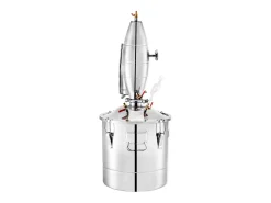 Acessório Vinho E Bar| Destilador de Álcool SucceBuy Alambique 30 L Inox Kit de Fabricação Caseira, Destilador de Moonshine em Aço Inoxidável, Kit de Cerveja Artesanal Caseira Prateado