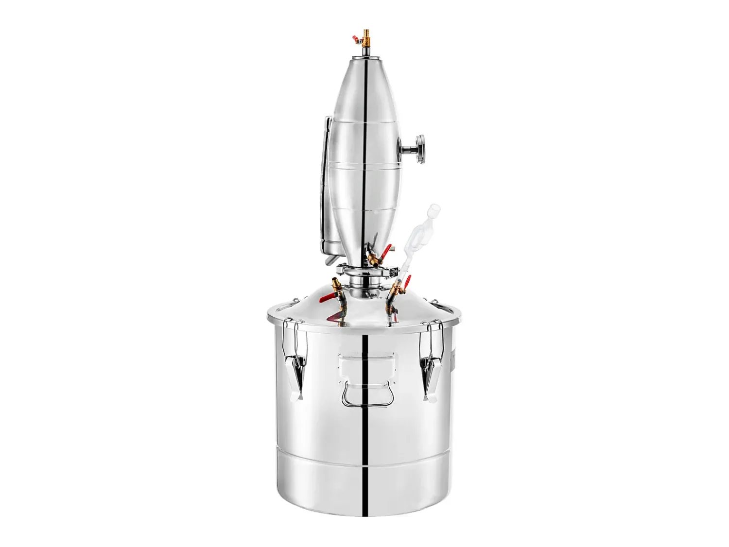 Acessório Vinho E Bar| Destilador de Álcool SucceBuy Alambique 30 L Inox Kit de Fabricação Caseira, Destilador de Moonshine em Aço Inoxidável, Kit de Cerveja Artesanal Caseira Prateado