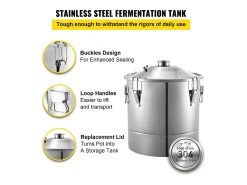 Destilador de Álcool SucceBuy 50L Destilador de Água e Álcool Moonshine Still, Prata^ Acessório Vinho E Bar