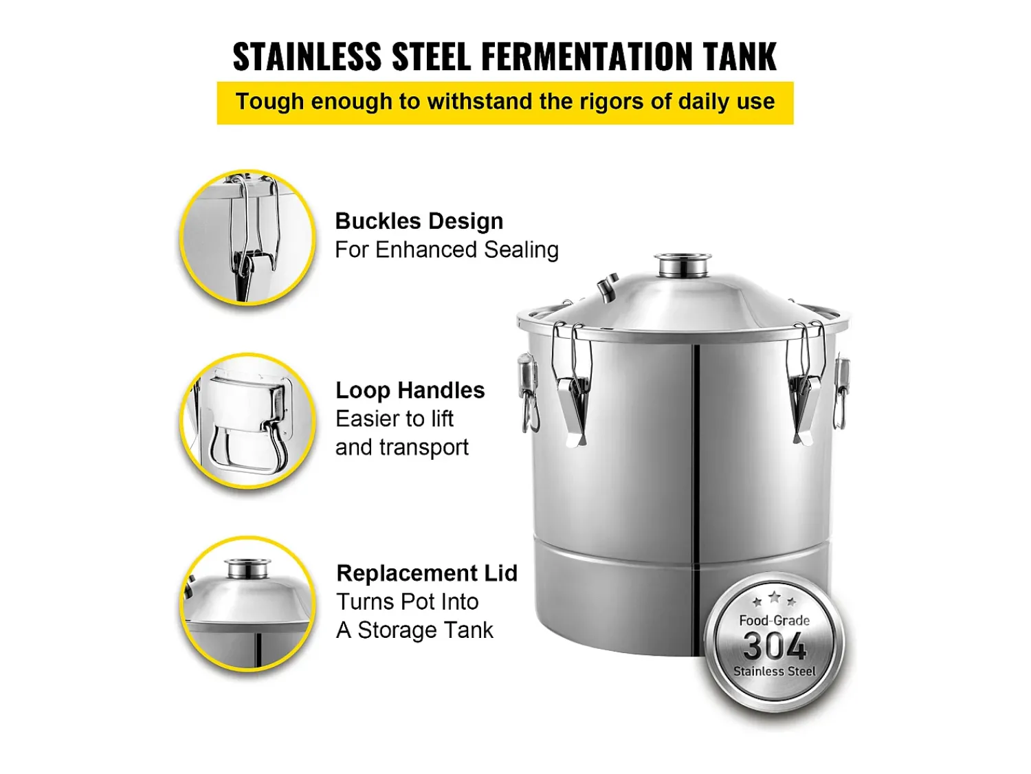 Destilador de Álcool SucceBuy 50L Destilador de Água e Álcool Moonshine Still, Prata^ Acessório Vinho E Bar