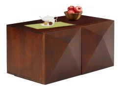 Mesa De Centro*Loft24 Diamond | Mesa de centro com 2 portas em madeira de manga castanha Castanho