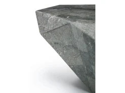 Mesa De Centro| Diamond médio - Mesa de centro (120 x 70 x 40h) em pedra fóssil cinza Cinzento