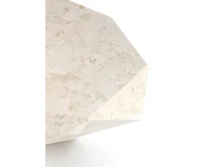 Mesa De Centro* Diamond médio - Mesa de centro (120 x 70 x 40h) em pedra fóssil Bege