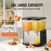Hot Distribuidor de Bebidas Comercial SucceBuy 18L x 2 Reservatórios, 370W, Distribuidor de Bebidas Frias para Festas