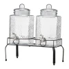 Distribuidor de Bebidas SucceBuy, Grande Capacidade de 5,5 L, 2 Unidades, Fonte de Água em Vidro, Distribuição de Água, Sumo, Limonada, Chá Gelado, para Café^ Acessório Vinho E Bar