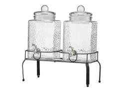 Distribuidor de Bebidas SucceBuy, Grande Capacidade de 5,5 L, 2 Unidades, Fonte de Água em Vidro, Distribuição de Água, Sumo, Limonada, Chá Gelado, para Café^ Acessório Vinho E Bar
